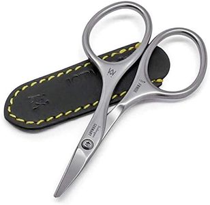 GERMANIKURE Rounded Baby Nail Scissors - FINOX Surgical Stainless Steel baby scissors and Manicure Tools in Leather Case - Self Grooming Scissors for nails Ethically Made in Solingen Germany - 4701