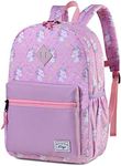 Kids Backpack, Kasqo Water Resistant Lightweight Preschool Toddler Bookbag with Chest Strap for Girls, Pink Unicorn