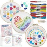 CRAFTILOO Embroidery Kit for Beginners Cross Stitch Kits for Beginners Needlepoint kits for Adults Embroidery kits for Adults Cross Stitch kit Beginner Embroidery kit for Adults Heart