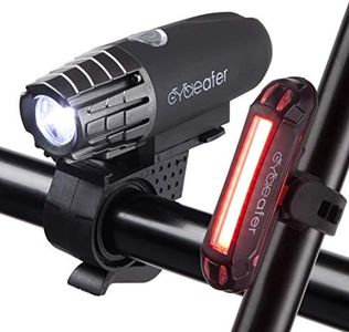 Cycleafer® Éclairage Vélo Bicyclettes VTT USB Rechargeable Avant & Arrière Ultra Puissant Lumineuses Parfait pour Augmenter la Sécurité des Cyclistes la Nuit Résistance à l'eau Facile Installer