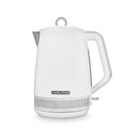 Morphy Richards Illumination 1.7L Jug Kettle, Rapid Boil, Boil Dry Protection, Pull off Lid, Limescale Filter, Easy View Window, 360 Cordless Base, Stainless Steel, White, 108021