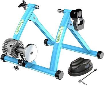 Cycleinn Fluid Bike Trainer Stand for Indoor Riding with Noise Reduction, Portable Bicycle Exercise Training Stand with Fluid Flywheel, Stationary Bike Resistance Trainer for Road & Mountain Bikes