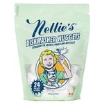 Nellie's Dishwasher Nuggets - 24 Pack - Dishwasher Detergent Pods - Plant-Based, Biodegradable Formula - Residue-Free, Septic Safe, and Phosphate-Free