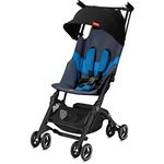 gb Pockit+ All-Terrain Airplane Carry-on Compliant Stroller - Ultra Lightweight, 2-in-1 Travel System Ready with any Cybex Infant Car Seat, Compact Self-Standing Fold, Easy to Carry - Night Blue