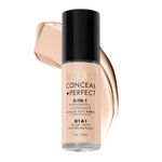 Milani Conceal + Perfect 2-in-1 Foundation + Concealer - Nude Ivory (1 Fl. Oz.) Cruelty-Free Liquid Foundation - Cover Under-Eye Circles, Blemishes & Skin Discoloration for a Flawless Complexion