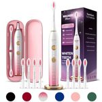 Wagner & Stern WHITEN+ EDITION. Smart electric toothbrush with PRESSURE SENSOR. 5 Brushing Modes and 3 INTENSITY Levels, 8 DuPont Bristles, Premium Travel Case, USB Wireless charging.