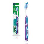 GUM Tooth & Tongue Toothbrush, Full, Medium Bristles, 1 Toothbrush, Colour May Vary