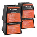 VEVOR Trailer Jack Block, 6000 lbs Capacity per RV Leveling Block, Polypropylene RV Camper Stabilizer Blocks, RV Travel Accessories Use for Any Tongue Jack, Post, Foot, 5th Wheels, 4-Pack