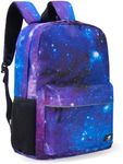 Fenrici Galaxy Backpack for Boys, Girls, Kids, Kids Backpack with Padded Laptop Compartment, Kids' Bookbags for School, Cosmic Backpack, Space Backpack, Purple Galaxy, 17 Inch