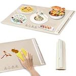 Portable Electric Warming Tray with Adjustable Temperature, Foldable Food Warmer Fast Heating, Large Surface Area, Nano Silicone Corded Heating Pad Hot Plate Trays for Buffet, Family Gatherings