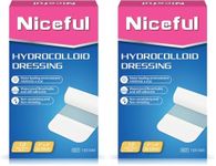 Niceful 10 Count Hydrocolloid Bandages Large, 2" x 4" Hydrocolloid Wound Dressing Extra Thin for Light Exudate, Hydrocolloid Gel Bandages Fast Healing (Pack of 2)