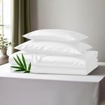 LINENWALAS White Bamboo Sheets Queen 4Pc - 100% Bamboo Organic, Natural, Softest Like Silk, Christmas Bedding in Gift Bag (Queen, White)