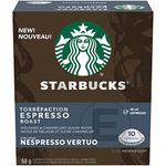 Starbucks By Nespresso Espresso Roast Coffee Pods, Dark Roast, Nespresso Vertuo Line Compatible Capsules, 10 Coffee Pods