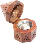 Govinda - 13cm Temple Wooden Charcoal/Cone Burner