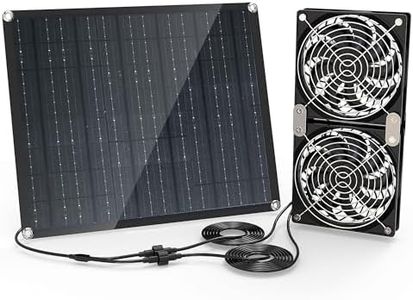 Solar Fan, 30W Solar Fan for greenhouses, Small Chicken coops, and pet Houses. IPX7 Waterproof Solar Panel Fan kit