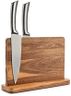 Knife Block Double-Sided Magnetic Knife Holder Multifunctional Wooden Knife Stand with Strong Magnetic Storage Organizer for Kitchen