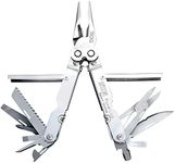 SOG Multitool - Powerlock Heavy Duty Multitool Pliers, Electrician Wire Cutter Multi Tool w/Ballistic Nylon Multitool Sheath with Clip (S60N-CP)