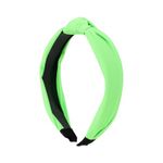 Neon Green 1 Inch Fabric Turban Knot Headband