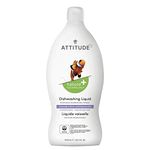 ATTITUDE Dishwashing Liquid, EWG Verified, Vegan Dish Soap, Plant Based, Naturally Derived Products, Olive and Coriander, 700 mL