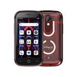 Unihertz Jelly Star, The World's Smallest Android 13 Smartphone Transparent Design LED Light NFC OTG (Red)