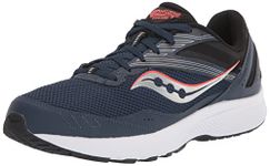 Saucony Men's Cohesion 15 Running Shoe, Night/VIZIRED, 10.5