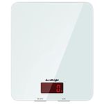 ACCUWEIGHT 201 Digital Kitchen Scales Food Scale with Tempered Glass Platform Electronic Cooking Scales with Backlit LCD Display Multifunctional Scale for Home Office Use, 5kg,11lb