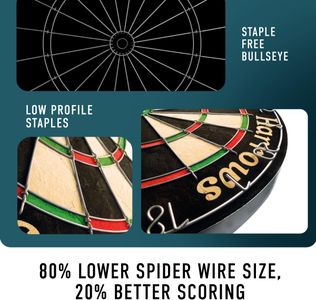 Harrows Wooden Dartboard Cabinet Set – Classic Home Game Accessory