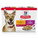 Hill's Science Diet Adult Canned Dog Food Variety Pack, Chicken, Beef, 13 oz, 12 pack