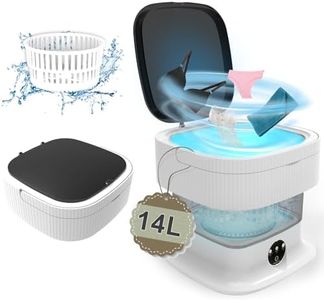 Portable Washing Machine, 14L 2.2kg 2 in 1 Mini Washing Machine Portable Washe with Cleaning of Underwear, Towel, Socks, Pet Clothing, Portable Washing Machines for Apartments, Dorm, Camping, RV(Grey)