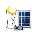 SUN KING Pro 400- Super Bright Emergency Solar Light with USB Mobile Charging 400 lumens of Brightness, 5.5 Watt with Solar Panel, Yellow
