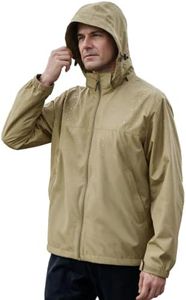 EIGIOO Men's Lightweight Hooded Windbreaker Softshell Rain Jacket