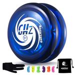 YOSTAR Yoyo D1 Responsive Yoyo Kids Beginners, 2A Looping Yo Yo Kids to Practise Basic Tricks, Magic Yoyo Professional Trick Yoyo Ball, Plastic Yoyo with 6 Yoyo Strings + Yo-Yo Bag + Yoyo Glove (Blue)