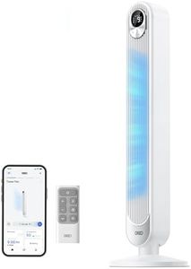 Dreo Smart Tower Fan for Bedroom, Floor Standing Bladeless Oscillating Fan with Remote, 9 Speeds, 4 Modes, 12H Timer, for Indoor Bedroom Home Office, WiFi Voice Control, Cruiser TF518S