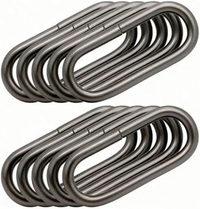 BIKICOCO 2'' Metal Oval Ring Buckle Loops Non Welded for Leather Purse Bags Handbag Straps, Gunmetal - Pack of 10