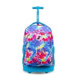 J World New York Sunny Rolling Backpack for Kids and Adults, Tie Dye, One Size, Sunny Rolling Backpack for Kids and Adults