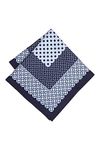 Peter England Blue Pocket Square,Free Size