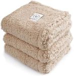 1 Pack 3 Blankets Fluffy Premium Fleece Pet Blanket Soft Sherpa Throw for Dog Puppy Cat Beige Small(23 * 16")