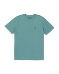 Volcom Men's Stone Tech Short Sleeve Quick Drying Tee Shirt, Service Blue, Medium