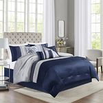 Madison Park Amherst Comforter Set, Queen, Navy