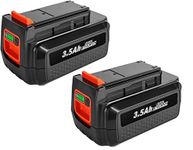 Upgraded 2Pack 3500mAh 40V Battery Compatible with Black and Decker 40V Battery LBX2040 LBXR36 LBXR2036 LST540 LCS1240 LBX1540 LST136W