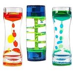 Relaxing Desk Art Desk Decor（Two Styles） 3 Pack,Liquid Motion Bubbler Timer