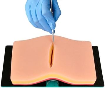 MedEduQuest Suture Pad, 5-Layer Silicone with Adjustable Arch Base, Light