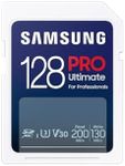 Samsung PRO Ultimate SD card, 128 GB, UHS-I U3, Full HD & 4K UHD, 200 MB/s read, 130 MB/s write, Memory card for smartphone, Drone or action cam, MB-SY128S/WW