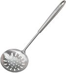 Newness Slotted Spoon, [Rustproof, Heat Resistance, Integral Forming] Durable 304 Stainless Steel Skimmer Spoon with Vacuum Ergonomic Round Handle, Cooking Strainer Spoon for Kitchen, 15.47 Inches