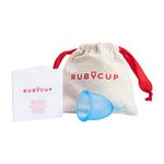 Ruby Cup - Reusable Menstrual Cup. Perfect for Beginners. Safe, Convenient, Reliable Alternative to Tampons & Sanitary Towels (Blue, Small)
