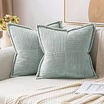 MIULEE Corduroy Pillow Covers with 
