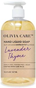 Olivia Care Antibacterial Hand Soap - Infused with Sage & Tea Tree Oil & Lavender Thyme Fragrance, Cleansing, Germ-Fighting, Moisturizing Hand Wash for Kitchen & Bathroom - 18.5 fl oz