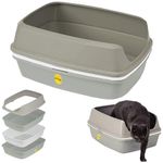 CAT CENTRE Sifting Cat Litter Tray Scoopless Toilet Box With Frame Pan Loo