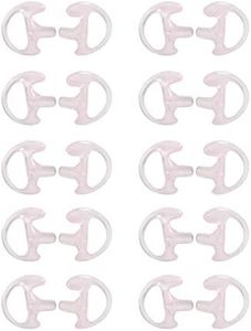 HYSHIKRA Silicon Earmold Ear pier Replacement Earmold Earbud Earplug for Motorola Kenwood Two-Way Radio Law Enforcement Earpiece Air Acoustic Coil Tube Audio Kits (Pink Small 10PCS)