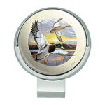 GRAPHICS & MORE Mallard Ducks Flying Sunrise Golf Hat Clip with Magnetic Ball Marker